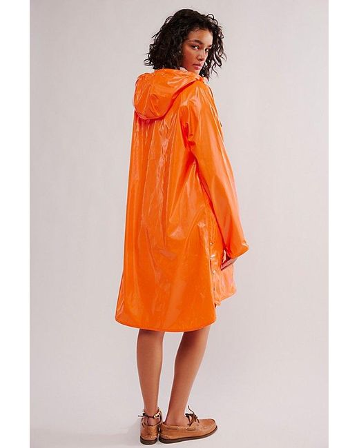 Ilse Jacobsen Orange Glossy Rain Coat