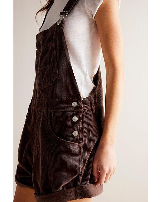 Free People Multicolor We The Free Ziggy Cord Shortalls