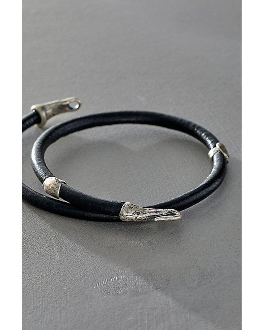 Alkemie Gray Sterling Nugget Double Wrap Bracelet
