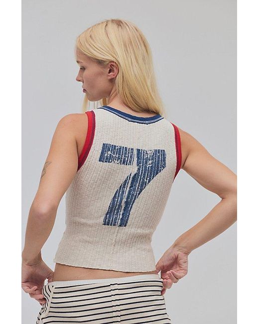 Ragabond Gray Farrah Flag Muscle Tank Top By