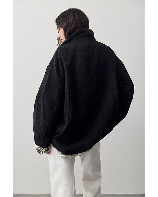 Free People Black Beau Cocoon Coat Jacket