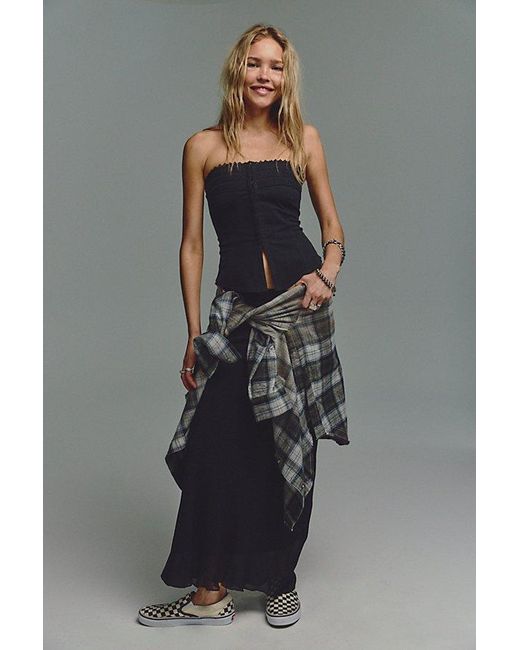 Free People Black Nikki Corset Top