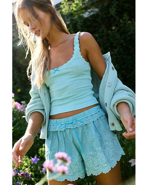 Intimately By Free People Green Soft Bloom Sleep Set By