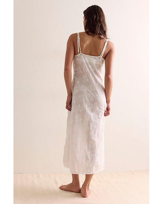 Intimately By Free People Natural Love Letter Midi Slip Dress By