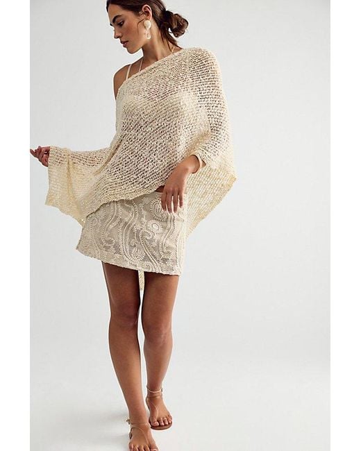 Free People Natural Jade Knit Poncho