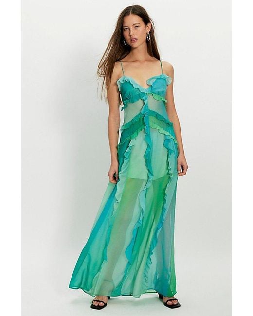 hansen and gretel green dress Hansen & Gretel Silk Tie-Back Mini Dress (S) – ragsonly main image 0