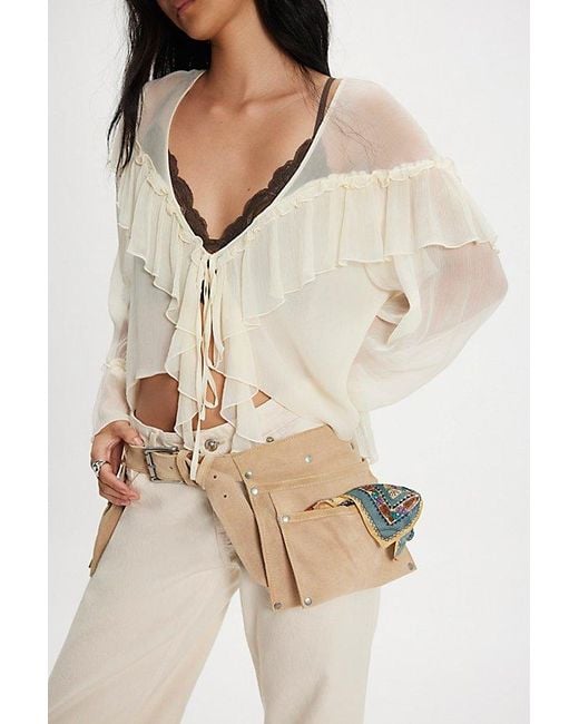 Free People Natural Crew Cargo Pocket Belt