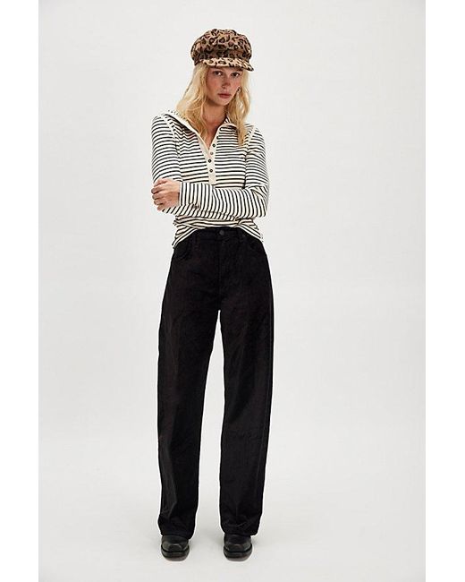 Citizens of Humanity Women's Blue Ayla Baggy Velvet Pants