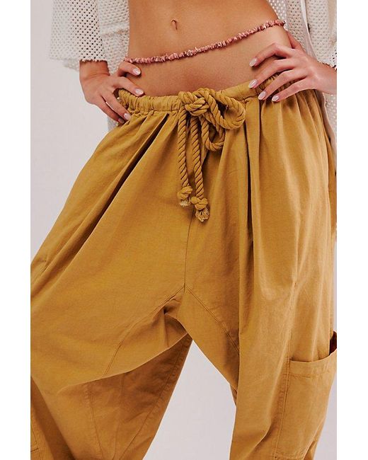 Free People Green Kahlani Harem Pull-on Trousers