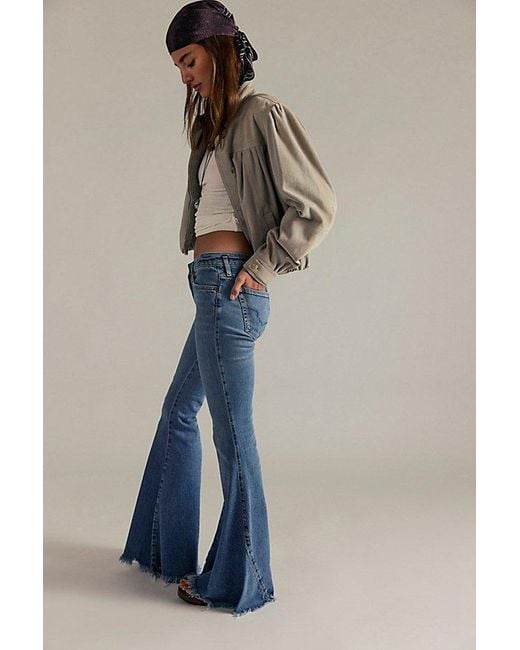 Free People Blue Emre Low-Rise Flare Jeans