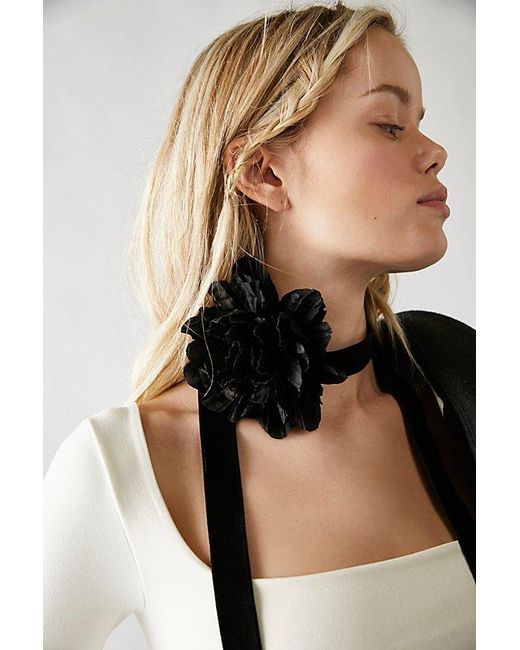Free People Melody Choker At In Black