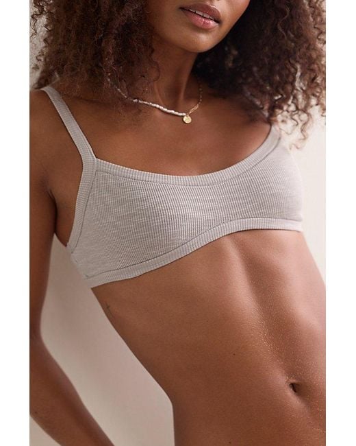 Intimately By Free People Brown Throw On Rib Bralette By