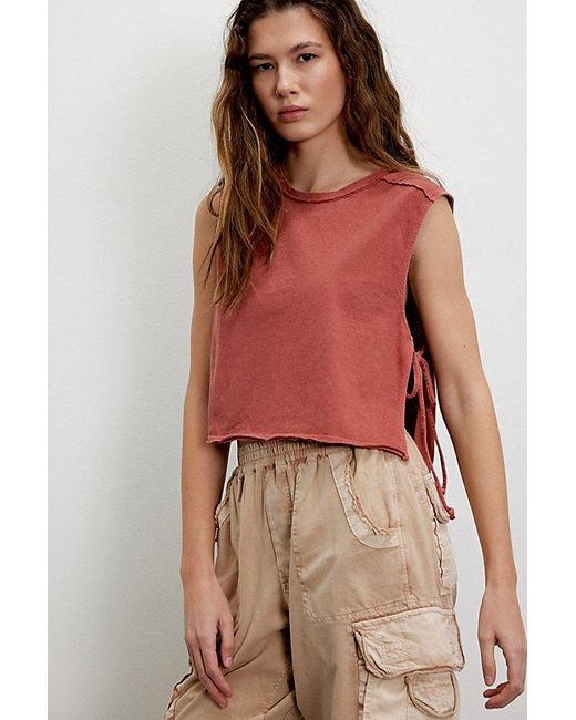 Free People Red We The Free Harnie Tank