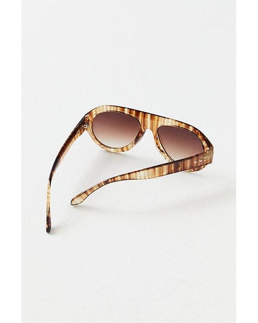 Free People Brown Cruise Aviators At In Latte