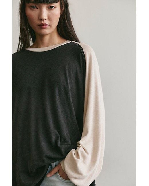 Free People Multicolor We The Free First Base Long Sleeve Tee