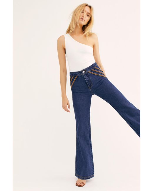 NEW Somewhere Over The good Rainbow Jeans by Free People