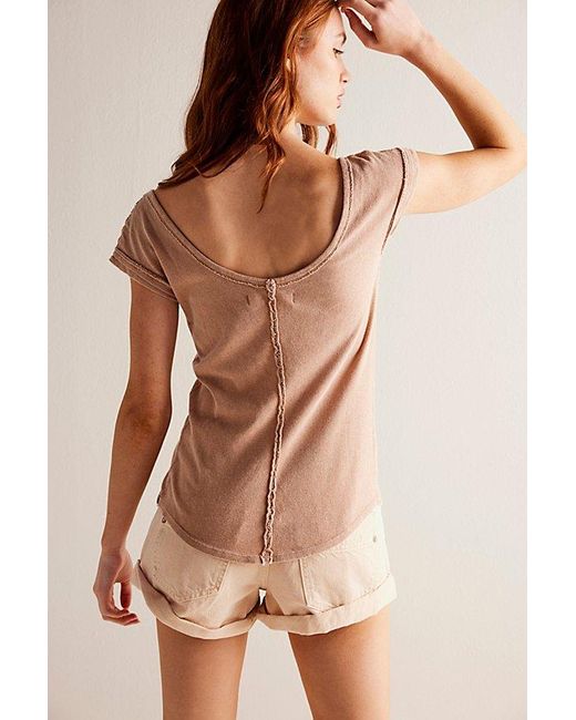 Free People Brown Bout Time Tee