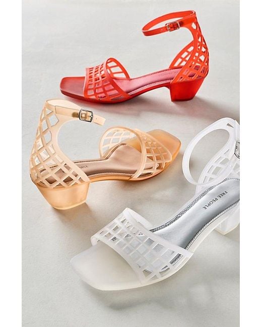 FP Vegan Collection Natural Pinwheel Jelly Heels By