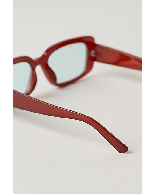 Free People Black Frankie Rectangle Sunglasses