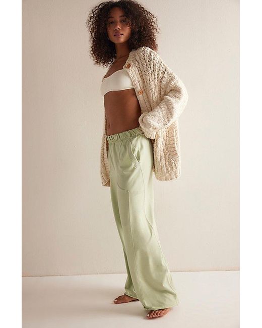 Free People Brown Don'T Wait Up Lounge Pants