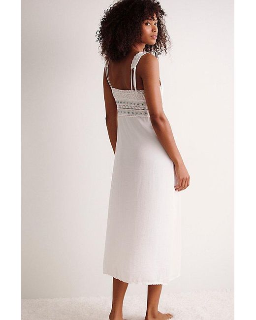 Intimately By Free People Natural Ever After Midi Slip Dress By