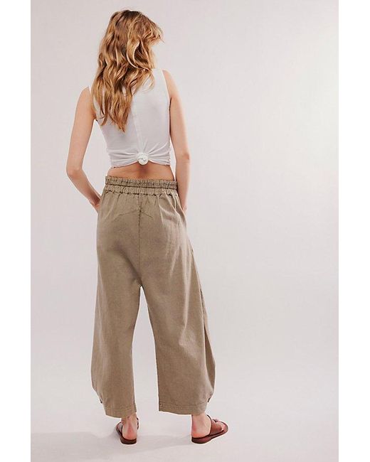 Free People Multicolor Cool Harbor Wide-leg Pants At In Serpent, Size: Xs