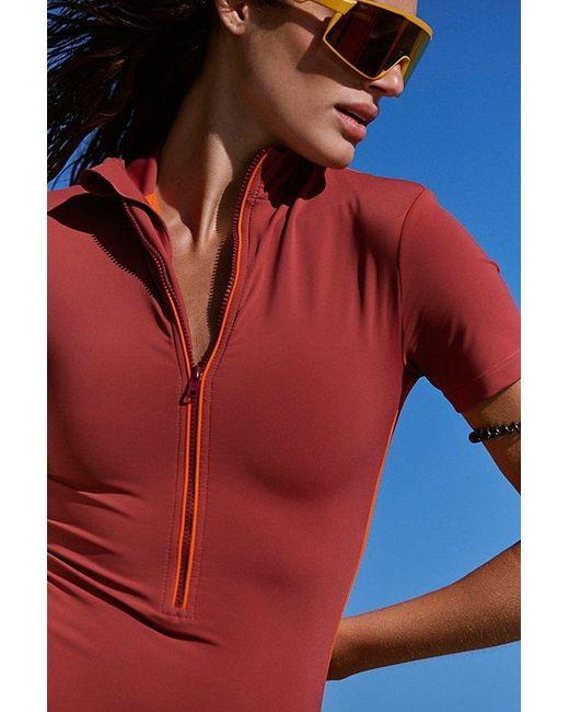 Rashi World Blue Short Sleeve Surf Bodysuit