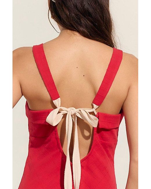 free-est Red Penelope Midi Dress By