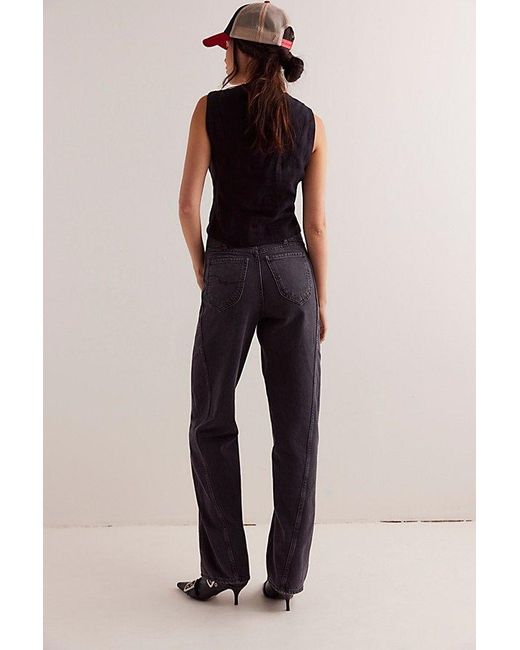 Free People Blue We The Free Aster Straight-Leg Jeans