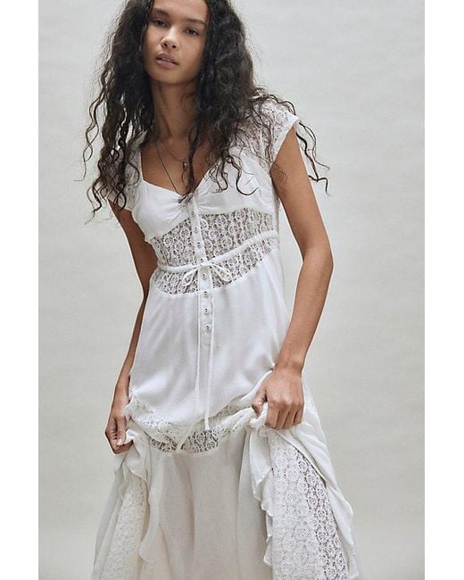free-est Gray Georgette Maxi Dress