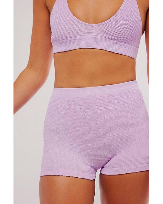 Free People Purple The Rib I Reach For Shorts