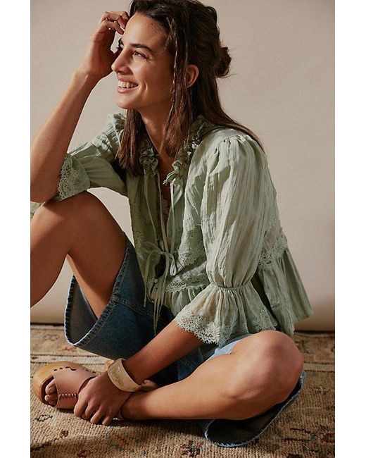 Intimately By Free People Brown Forever Young Bed Jacket Top By