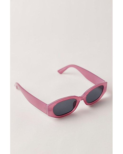 Free People Pink Wild Side Square Sunnies