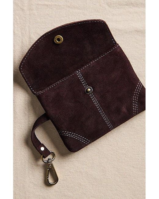 Free People Blue Lyra Suede Wallet