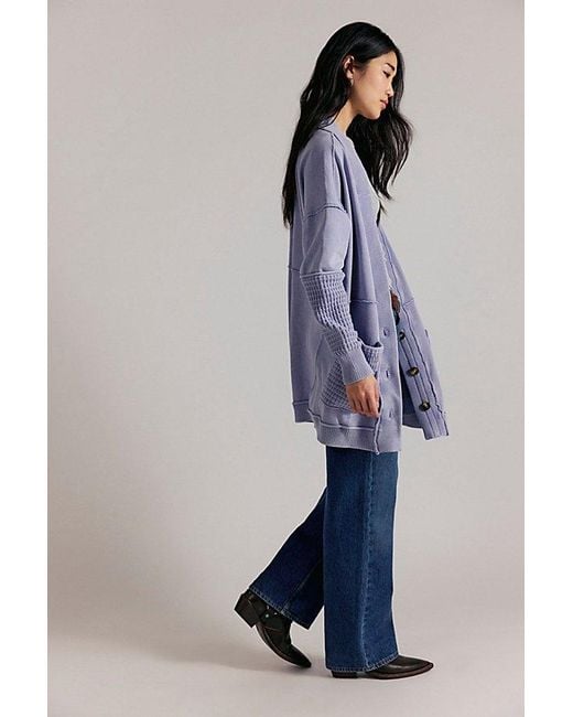 Free People Blue Brooklyn Cardi