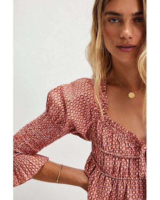 Free People Red Star Dip Mini Dress