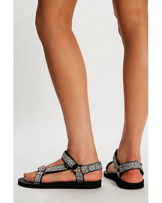 Teva Black Original Universal Printed Sandals