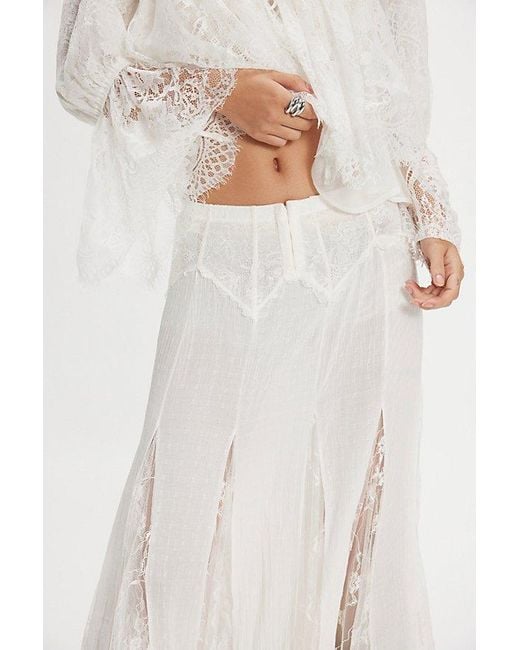 Free People Natural Nice To Meet You Maxi Slip Skirt By