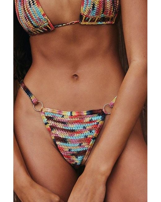 Indah Brown Cypress Crochet Bikini Top At Free People In Makao, Size: Medium