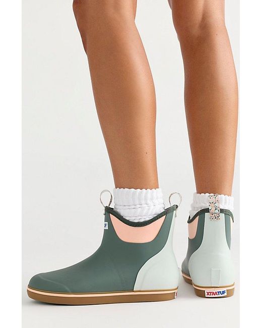 XtraTuf Green Ankle Deck Boots Shoe