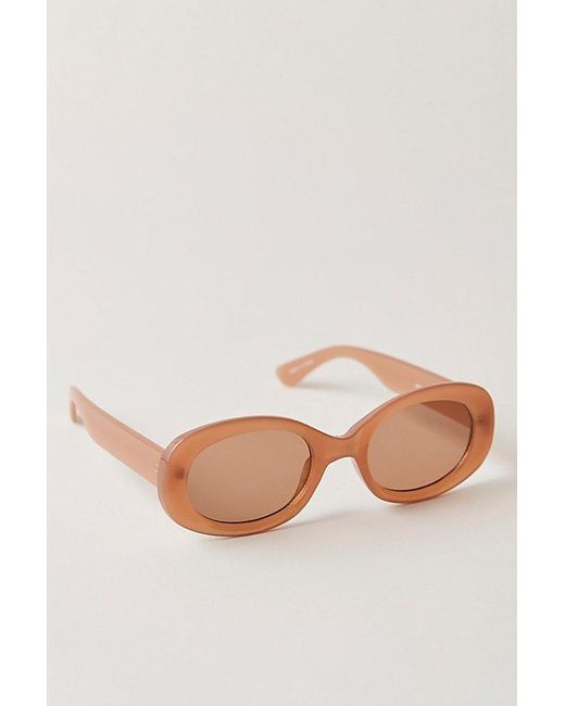 Free People Brown Thea Round Sunnies