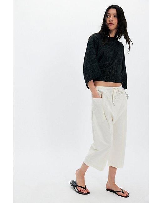 Free People Black Amber Breeze Off-The-Shoulder Sweater