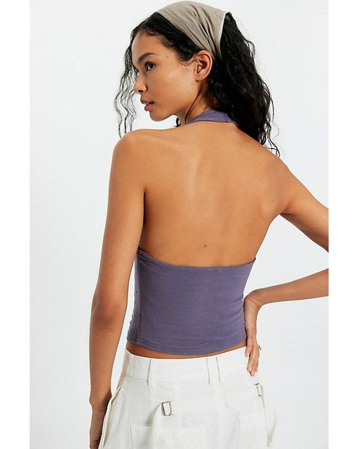 Free People Purple Be Mine Halter Top