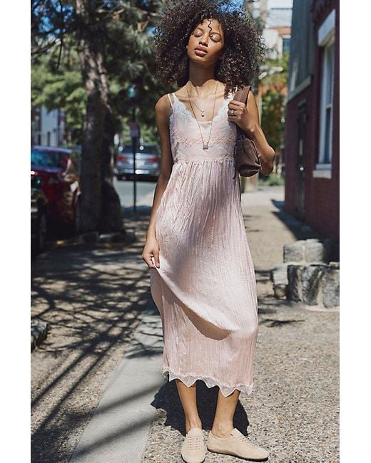 Intimately By Free People Gray Table For Two Midi Slip Dress By