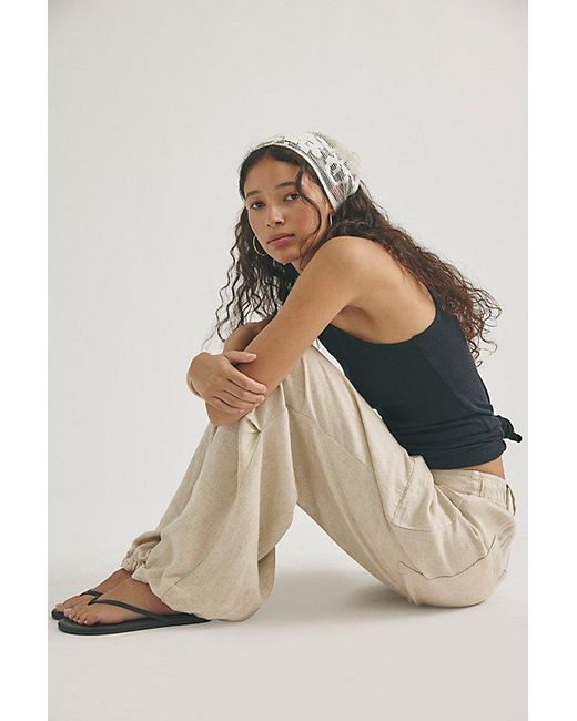 Free People Natural Bondi Sands Pull-On Trousers