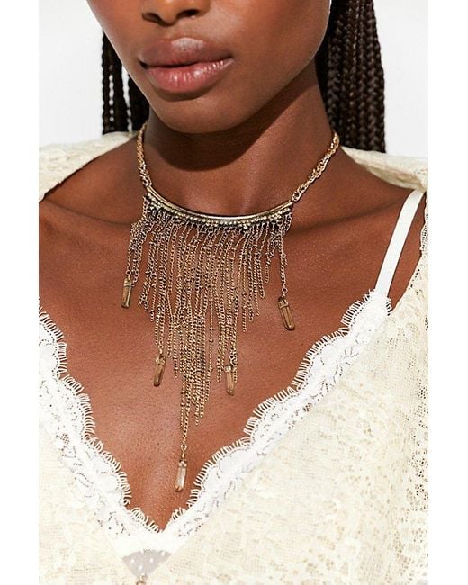 Free People Natural Twilight Drift Choker Necklace