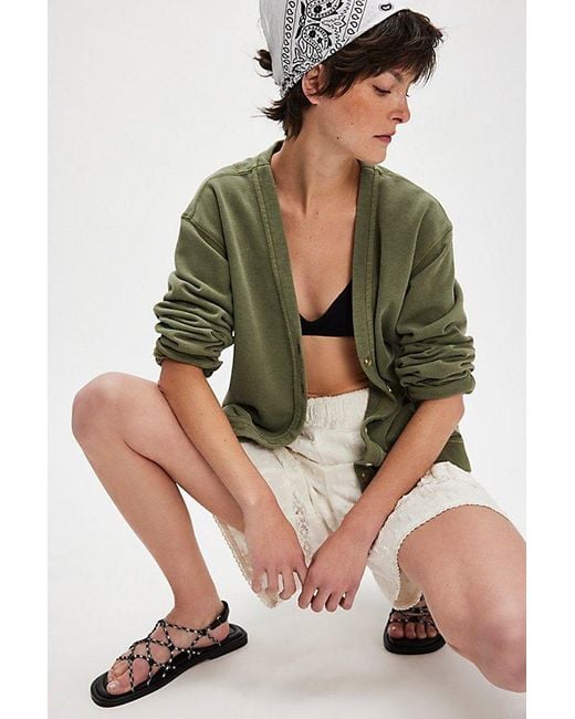 Free People Green Take It Easy Cardigan