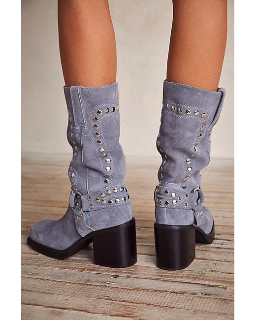 Jeffrey Campbell Multicolor Gretchen Studded Square Toe Boots