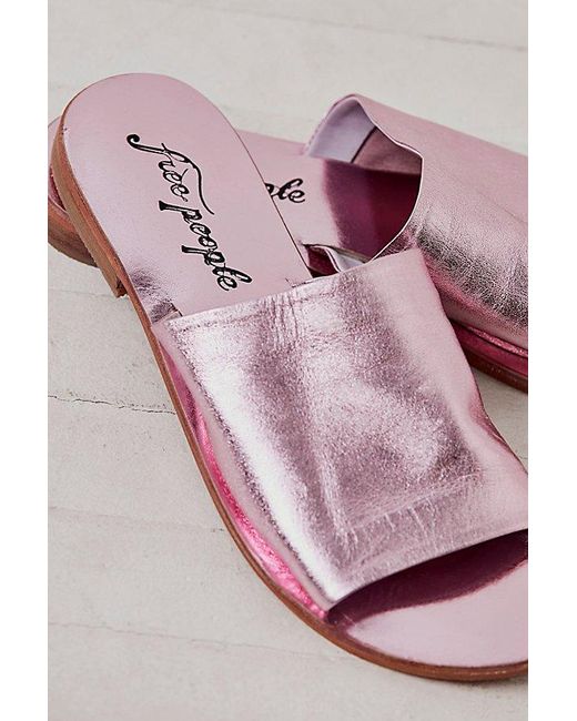 Free People Pink Vicente Slide Sandals