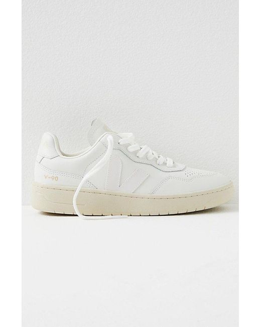 Veja Natural V-90 Sneakers At Free People In Extra White, Size: Eu 36